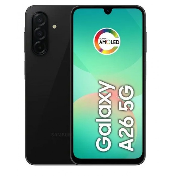 Oferta Relâmpago Celular Samsung Galaxy A26 5G Preto 256GB, 8GB RAM, Câmera Tripla até 50MP, Tela Super AMOLED 6.7", IP67, NFC, Recursos AI e Octa-Core 2.4GHz,2GHz